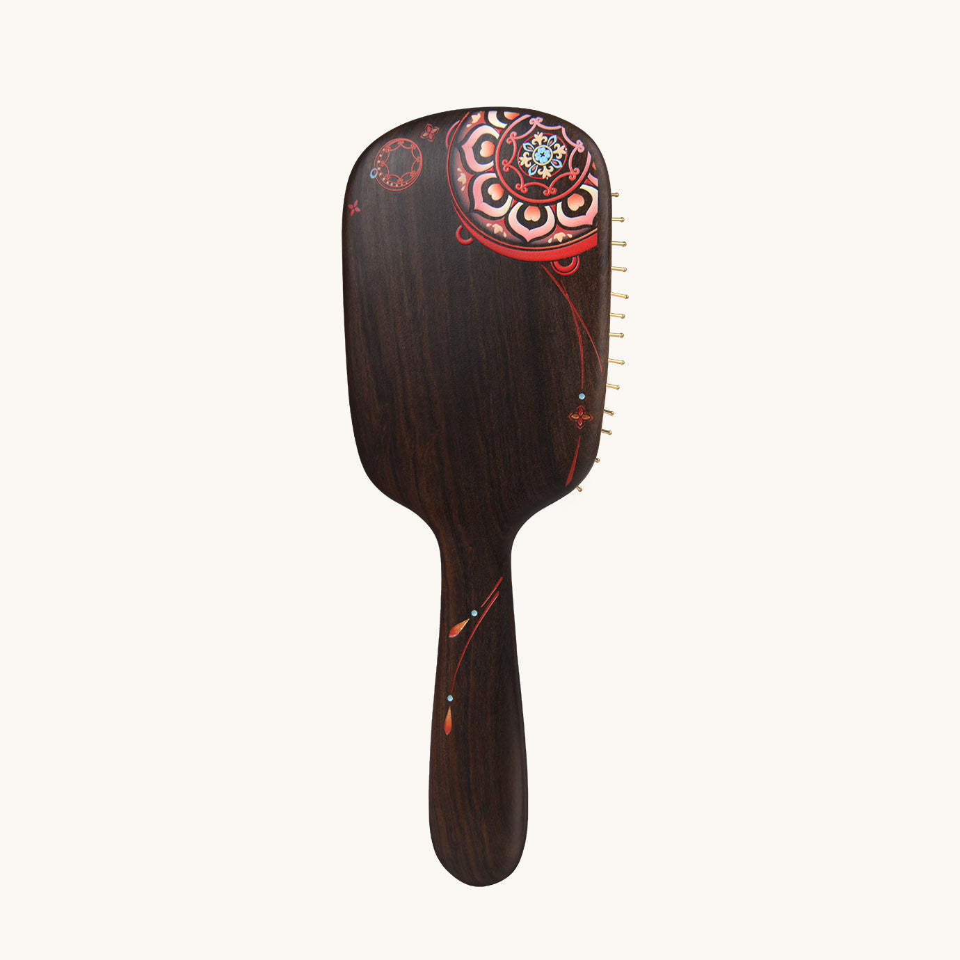 Brosse en bois avec motif de tambour Brosse en bois avec motif de tambour