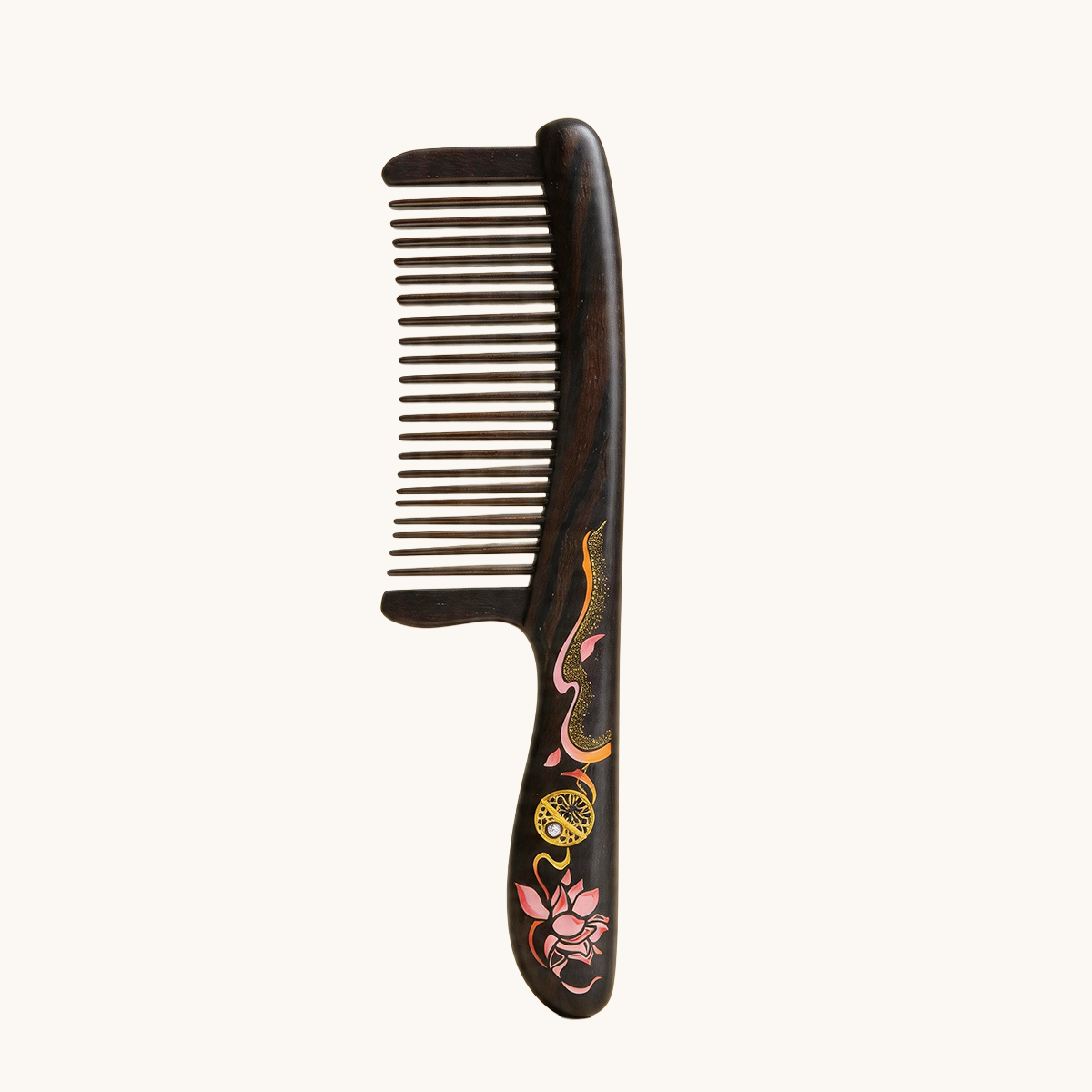 Peigne à cheveux artisanal en bois - Joyeuses retrouvailles Peigne à cheveux artisanal en bois - Joyeuses retrouvailles