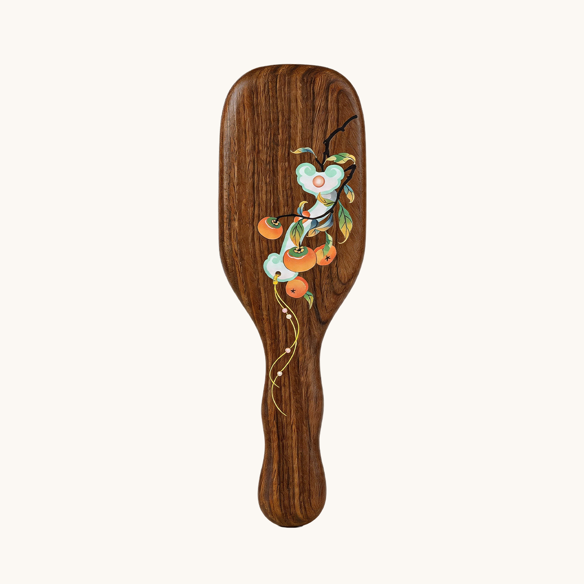 Brosse à cheveux en bois de kaki Brosse à cheveux en bois de kaki
